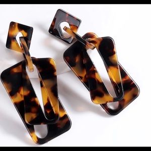 Acrylic Tortoise Shell Earrings